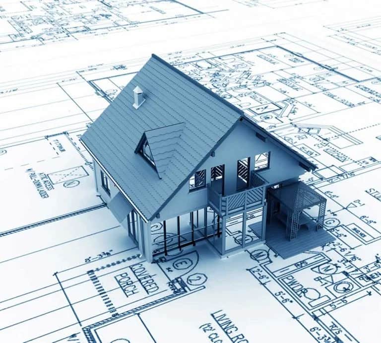 House blueprint for roofing cost estimation and planning