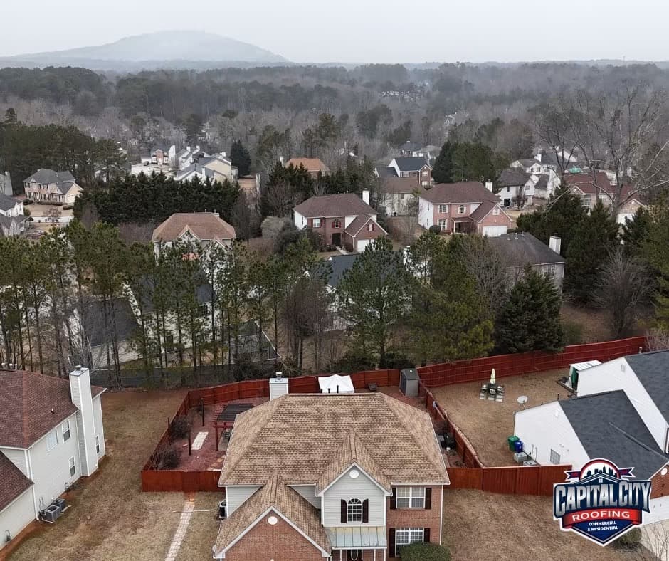 GAF Timberline HDZ Shakewood Roof Replacement in Alpharetta, GA photo 2
